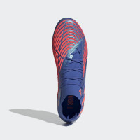 adidas Predator Edge.1 Crampons Vissés Chaussures de Foot (SG) Low Bleu Rouge