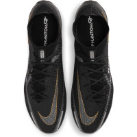 Nike Phantom GT 2 Elite DF Gazon Artificiel Chaussures de Foot (AG) Noir Gris Foncé Or