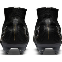 Nike Mercurial Superfly 8 Elite Crampons Vissés Chaussures de Foot (SG) Anti-Clog Noir Gris Foncé Or
