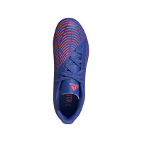 adidas Predator Edge.4 Gazon Naturel Gazon Artificiel Chaussures de Foot (FxG) Enfants Bleu Rouge