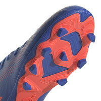 adidas Predator Edge.4 Gazon Naturel Gazon Artificiel Chaussures de Foot (FxG) Enfants Bleu Rouge
