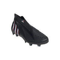 adidas Predator Edge+ Gazon Naturel Chaussures de Foot (FG) Noir Blanc Rouge