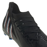 adidas Predator Edge.3 Gras Voetbalschoenen (FG) Zwart Wit Rood
