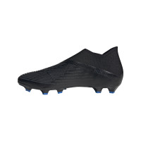 adidas Predator Edge.3 Veterloze Gras Voetbalschoenen (FG) Zwart Wit Rood