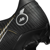 Nike Mercurial Vapor 14 Academy Gazon Naturel Gazon Artificiel Chaussures de Foot (MG) Noir Gris Foncé Or