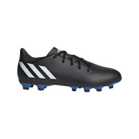 adidas Predator Edge.4 Gras / Kunstgras Voetbalschoenen (FxG) Kids Zwart Wit Blauw