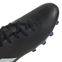 adidas Predator Edge.4 Gras / Kunstgras Voetbalschoenen (FxG) Kids Zwart Wit Blauw