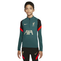 Nike Liverpool Strike Drill Haut d'Entraînement 2021-2022 Enfants Vert Foncé Noir Rouge