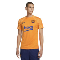 Nike FC Barcelone Strike Maillot d'Entraînement 2021-2022 Orange Bleu Foncé