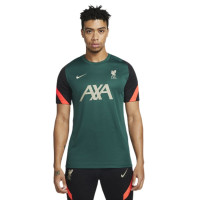 Nike Liverpool Strike Trainingsshirt 2021-2022 Donkergroen Zwart Rood