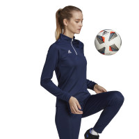 adidas Entrada 22 Haut d'Entraînement 1/4-Zip Femmes Bleu Foncé Blanc