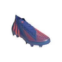 adidas Predator Edge.1 Gazon Naturel Chaussures de Foot (FG) Bleu Rouge