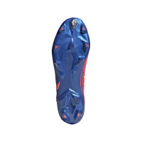 adidas Predator Edge.1 Gazon Naturel Chaussures de Foot (FG) Low Bleu Rouge