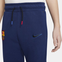 Nike FC Barcelone Tech Fleece Pantalon d'Entraînement 2021-2022 Enfants Bleu Foncé Noir