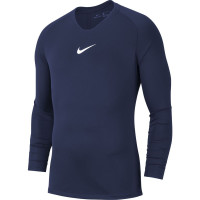 Nike Dri-FIT Park Sous-Maillot Manches Longues Bleu Foncé Blanc