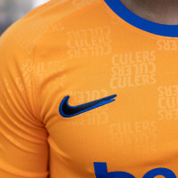 Nike FC Barcelona Pre-Match Trainingsshirt 2021-2022 Oranje Zwart
