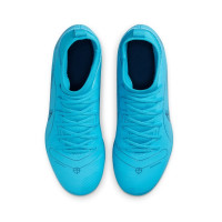 Nike Mercurial Superfly 8 Club Gazon Naturel Gazon Artificiel Chaussures de Foot (MG) Enfants Bleu Orange