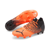 PUMA Future 1.3 Gazon Naturel Gazon Artificiel Chaussures de Foot (MG) Orange Noir