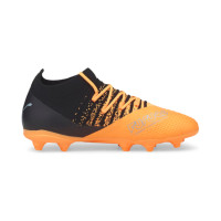 PUMA Future 3.3 Gazon Naturel Gazon Artificiel Chaussures de Foot (MG) Enfants Orange Noir