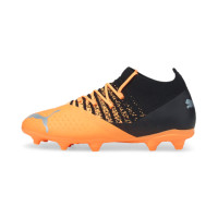 PUMA Future 3.3 Gazon Naturel Gazon Artificiel Chaussures de Foot (MG) Enfants Orange Noir