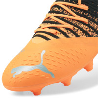 PUMA Future 3.3 Gazon Naturel Gazon Artificiel Chaussures de Foot (MG) Enfants Orange Noir