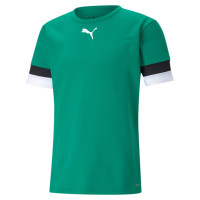 PUMA teamRISE Maillot de Foot Vert Noir Blanc