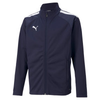 PUMA teamLIGA Full-Zip Trainingspak Kids Donkerblauw Zwart