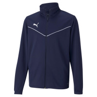 PUMA teamRISE Veste d'Entraînement Enfants Bleu Foncé Blanc