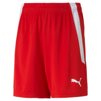 PUMA teamLIGA Short Football Enfants Rouge Blanc