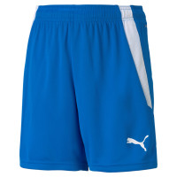 PUMA teamLIGA Short Football Enfants Bleu Blanc