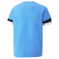 PUMA teamRISE Maillot de Football Enfants Bleu Clair Noir Blanc
