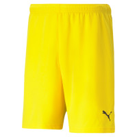 PUMA teamRISE Short Football Jaune Noir