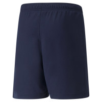 PUMA teamRISE Short Football Enfants Bleu Foncé Blanc