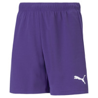 PUMA teamRISE Short Football Enfants Mauve Blanc