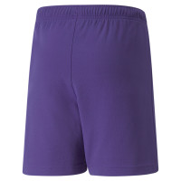 PUMA teamRISE Short Football Enfants Mauve Blanc