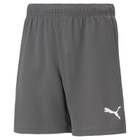 PUMA teamRISE Short Football Enfants Gris Blanc