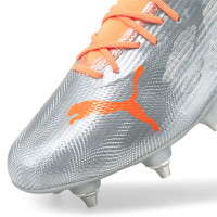 PUMA Ultra 1.4 Crampons Vissés Chaussures de Foot (MxSG) Argent Orange
