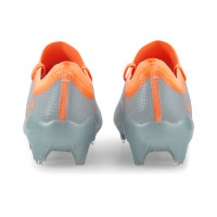PUMA Ultra 2.4 Gazon Naturel Gazon Artificiel Chaussures de Foot (MG) Argent Orange