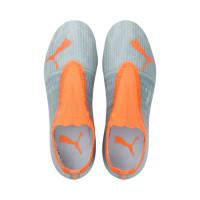 PUMA Ultra 3.4 Gazon Naturel / Gazon Artificiel Chaussures de Foot (MG) Enfants Argent Orange
