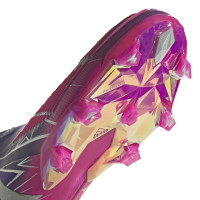 adidas Predator Edge+ Gazon Naturel Chaussures de Foot (FG) Mauve Argent Rose