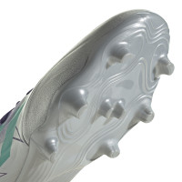 adidas Copa Sense.3 Gazon Naturel Chaussures de Foot (FG) Argent Mauve Turquoise