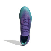 adidas X Speedflow.1 Gazon Naturel Chaussures de Foot (FG) Mauve Turquoise Argent