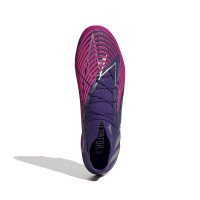 adidas Predator Edge.1 Gazon Naturel Chaussures de Foot (FG) Mauve Rose Argent