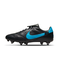 Nike Premier III IJzeren-Nop Voetbalschoenen (SG) Anti-Clog Zwart Lichtblauw