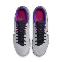 Nike Tiempo Legend 9 Pro React Chaussures de Foot en Salle (IC) Gris Clair Blanc