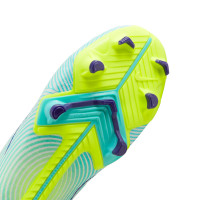 Nike Mercurial Vapor 14 Academy Gazon Naturel / Gazon Artificiel Chaussures de Foot (MG) Vert Bleu Jaune Blanc