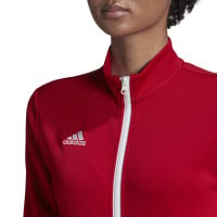 adidas Entrada 22 Full-Zip Trainingspak Dames Rood Zwart Wit