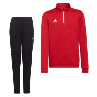 adidas Entrada 22 Trainingspak Kids Rood Zwart Wit