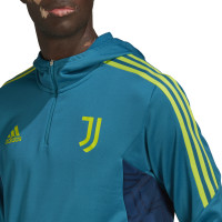 adidas Juventus Track Hoodie Sweat à Capuche 2022-2023 Bleu Jaune