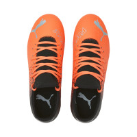 PUMA Future 4.3 Gazon Naturel / Gazon Artificiel Chaussures de Foot (MG) Enfants Orange Noir